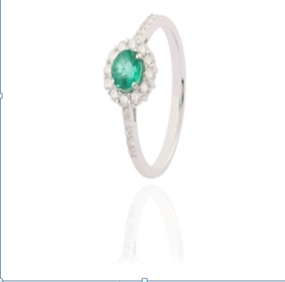 Anello Medea Donna in Oro bianco Smeraldi+Diamanti 0.57 Ct EST 4100.00 - EST 4100.00